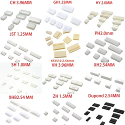 50Pcs Plastic Plugs XH2.54 PH2.0 JST1.25 SH1.0 PHD2.0 GH1.25 HY2.0 Terminals Plastic Shell Socket Wire Connector