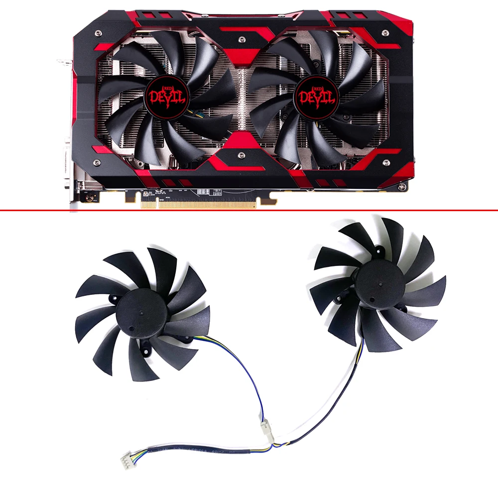 

2PCS 85MM GA92S2H 4PIN DEVIL RX590 GPU FAN For Dataland DEVIL RX 590 8G V2 Graphics Card Fan Replacement Cooling Fans