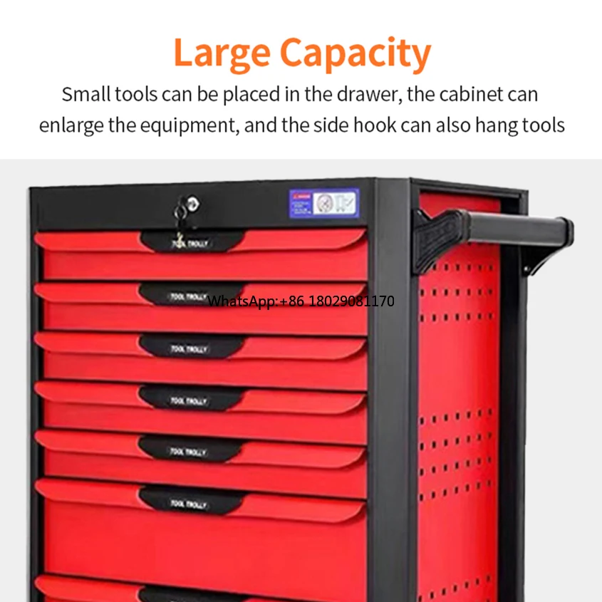 7 Drawers Tool Cart Trolley Cold Rolled Steel Car Repairing Workshop Craftsman Tool Cabinet Garage Storage Boxes