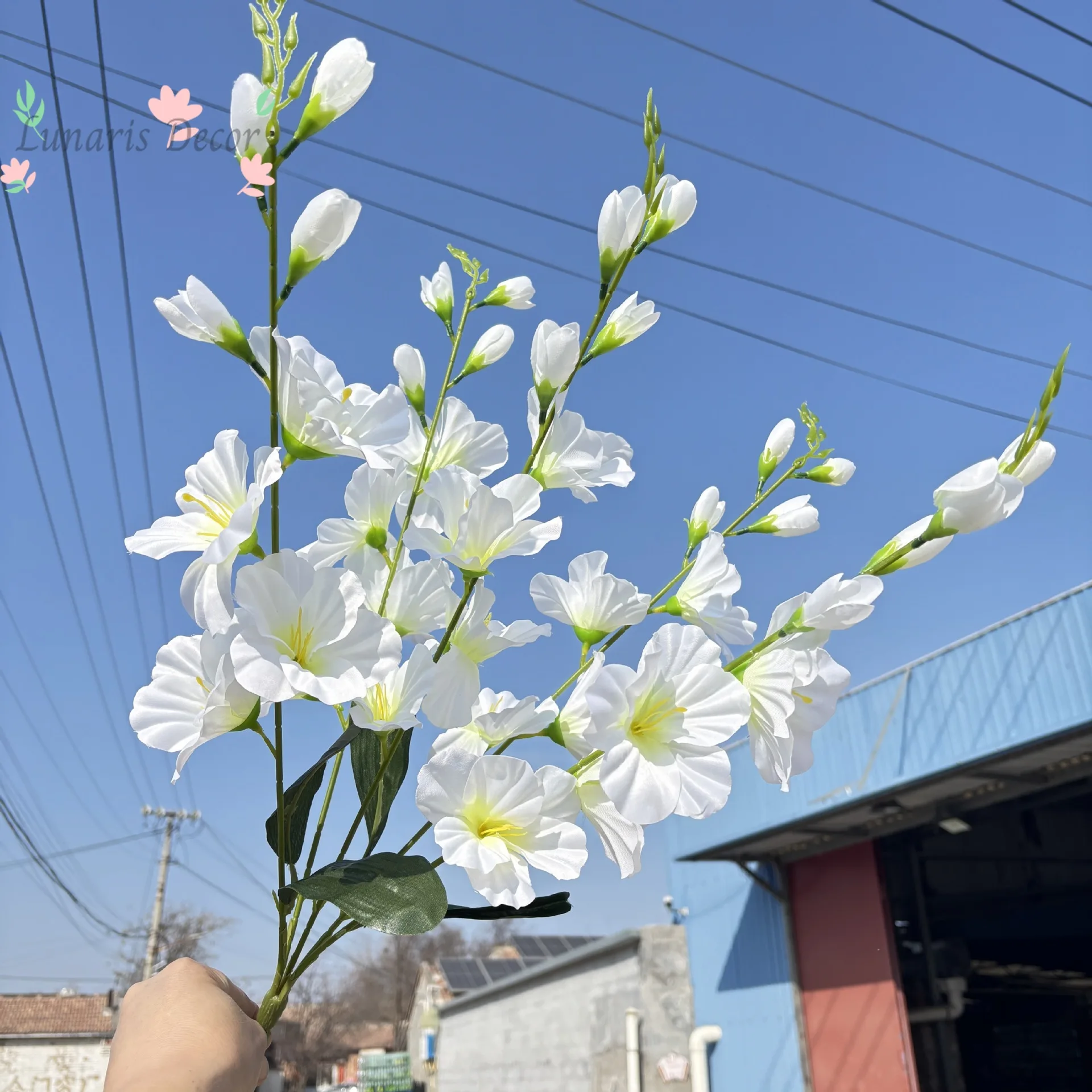 10pcs Wedding simulation five-pronged gladiolus hotel lobby ceiling road flower row ornament flower arrangement