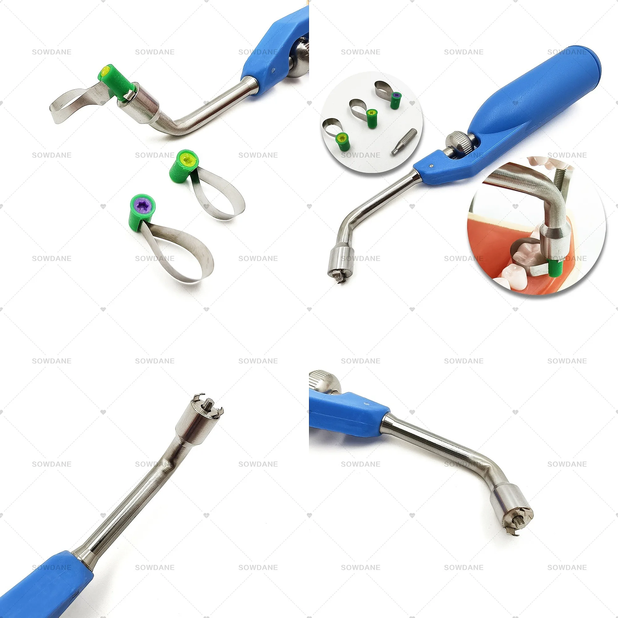H Lab Matrix Bands Steel Double-Side Contoured Anatomically Shaped for Dentals Lab with Tools
