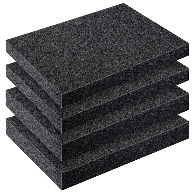 

AS63-4 шт. Резиновые пенополиуретановые листы, нарезаемые по размеру, для рукоделия, вставки в ящики для инструментов, упаковки и защиты