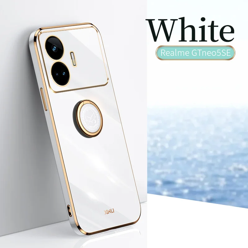 Custodia per telefono con placcatura quadrata di lusso per Oppo Realme GT 2 2Pro Neo2 Neo2T Neo3 Neo3T Neo5 Neo5SE Cover per supporto