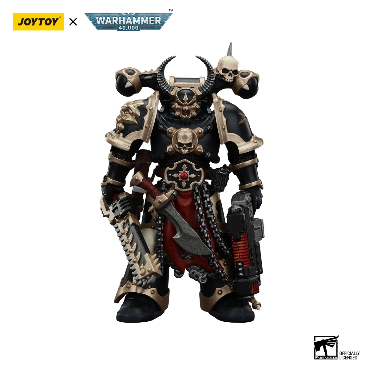 JOYTOY Warhammer 40.000 1/18 Action Figures Caos Space Marines Black Legion 5PCS Anime Modello Militare