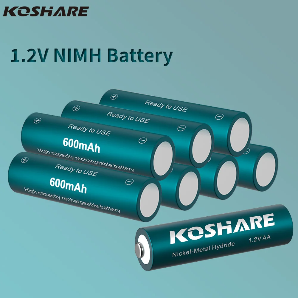 

KOSHARE AA 1.2V 600mAh nickel-metal-hydride rechargeable battery, used for flashlights, industrial and mining lamps, etc
