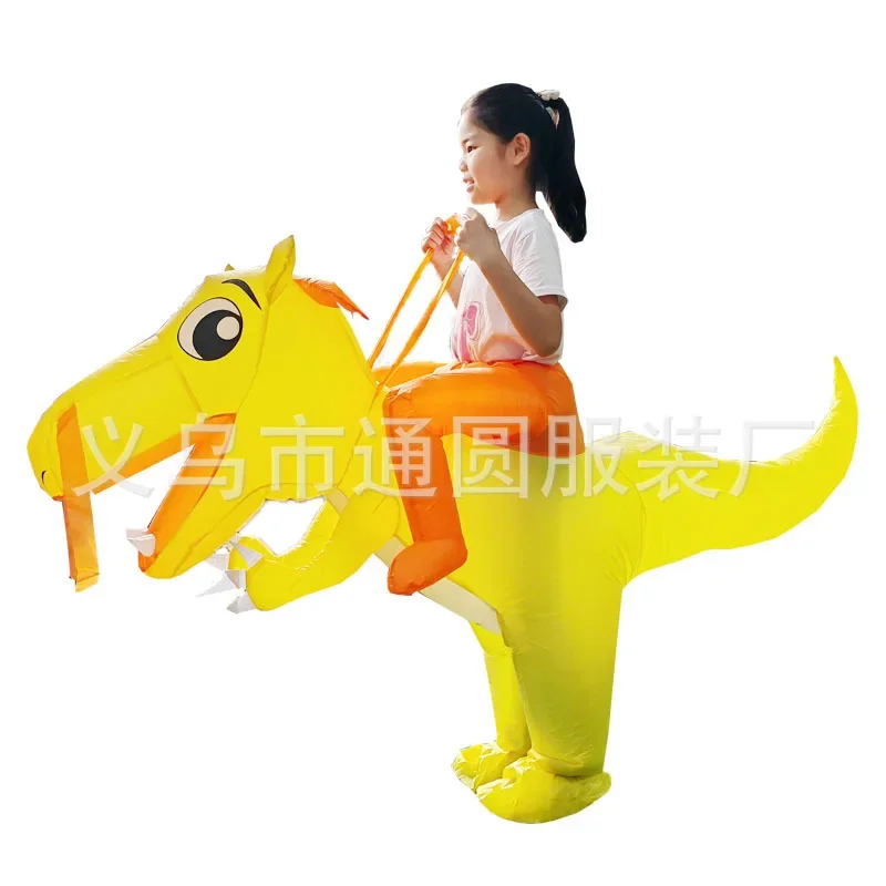 Dinosaur Inflatable Costume Ride Kids Adult Toddler Halloween Cosplay Air Blow Dress Up Suit Festival Party Atmosphere Props