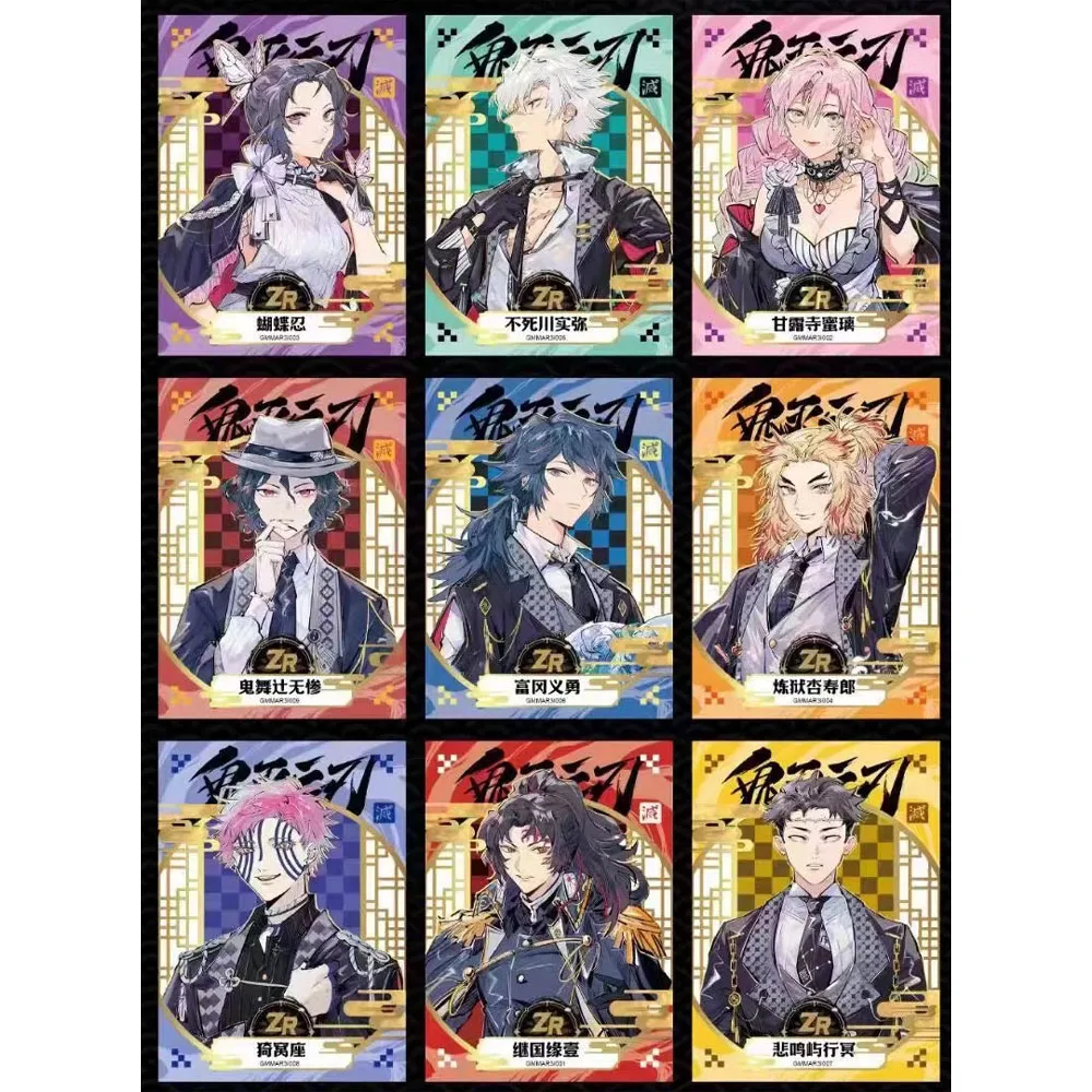 Demon Slayer Cards Full Set Diamond Flash Rare SSP SP Card Tanjirou Kamado Nezuko Character Collection Card Children Toy Gift