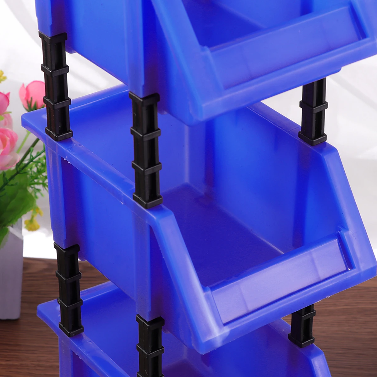 

3 in 1 DIY Thickened Plastic Containers Component Storage Boxes Mini Tool Boxes - 150x110x74mm (Blue)