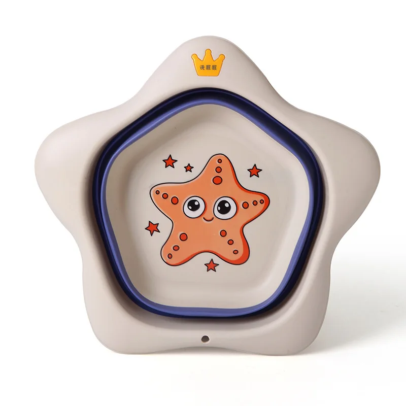 Baby Folding Basin Foldable Baby Bathtub Starfish Basin Newborn Large Thickened Portable Baby Washbasin Children's Washbasin