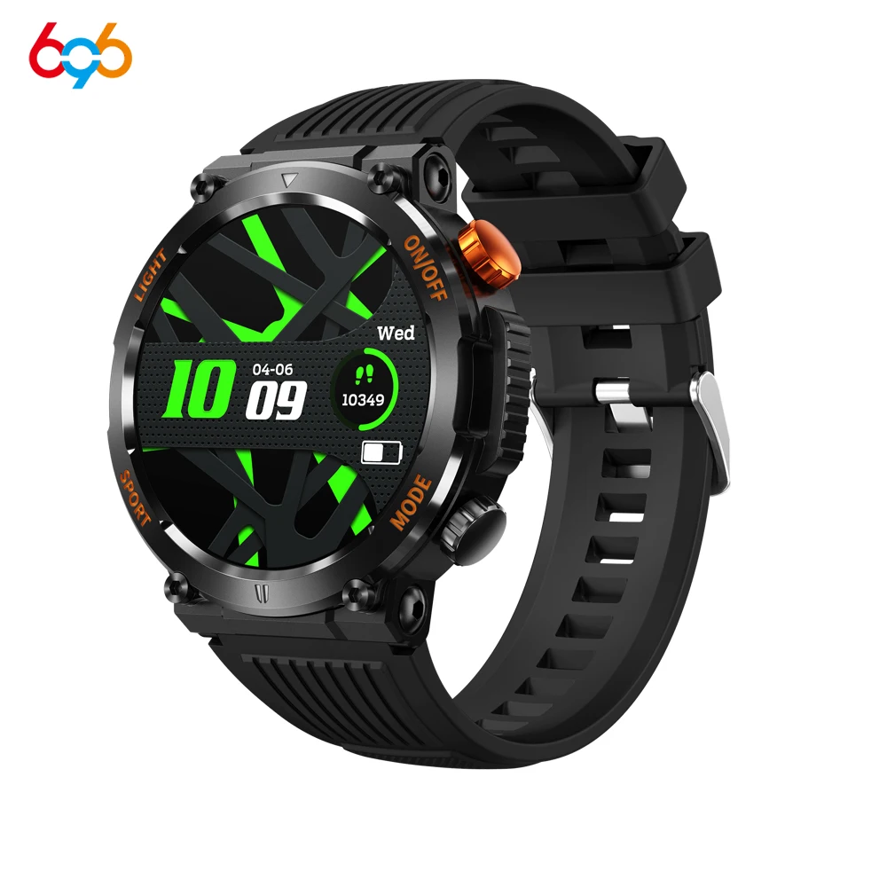 Men Outdoors Sports Fitness Compass Smart Watch Heart Rate Health 1.46