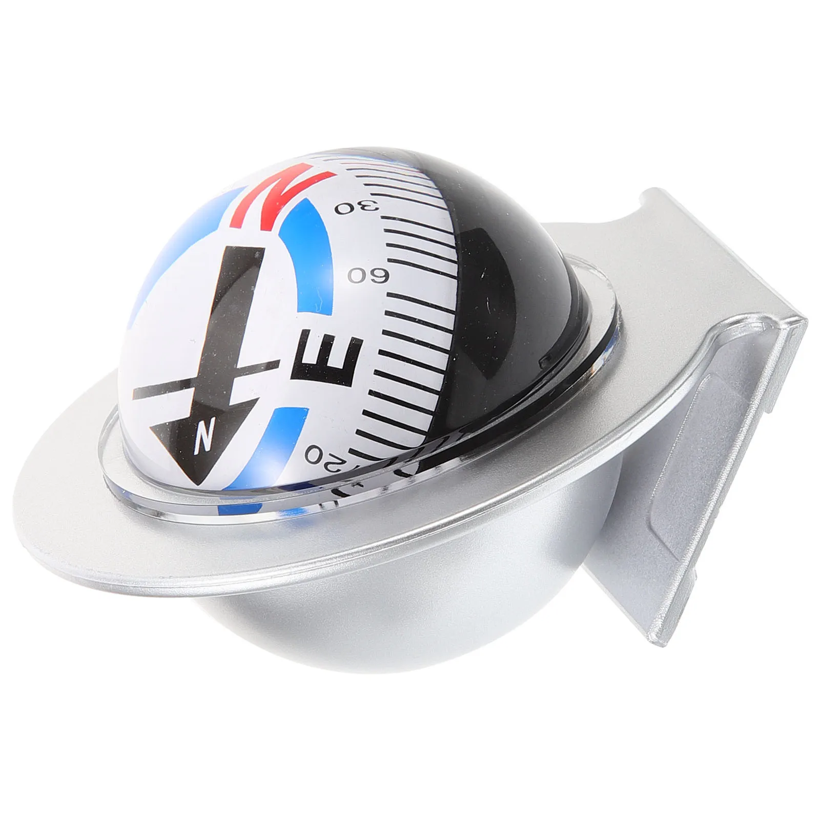 زخرفة لوحة القيادة الكروية لبوصلة السيارة بالطاقة الشمسية المدمجة للملاحة البحرية والقوارب وركوب الدراجات والمشي لمسافات طويلة ودليل توجيه السفر