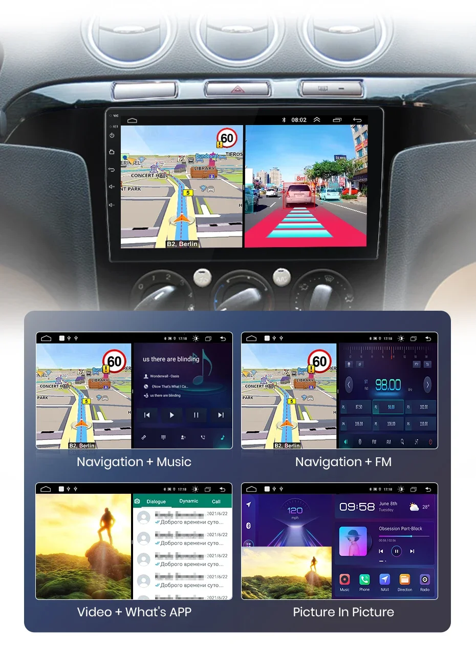 Junsun Wireless CarPlay Android Auto Radio Für Ford S-Max S max 2007-2015 Auto Intelligente Systeme RDS BT DSP 2 din autoradio – Detail 22
