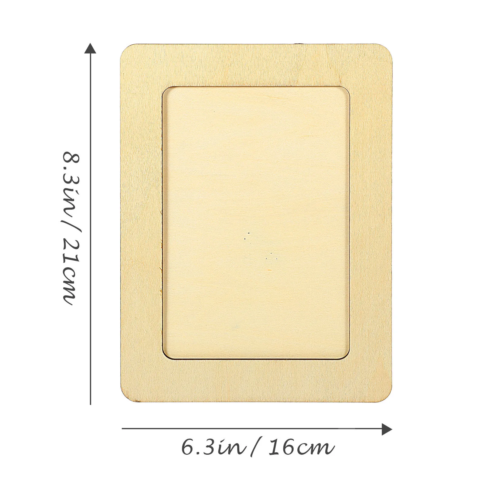 6Pcs DIY Photo Frame Materials Wooden Unfinished Kit for Handmade Decoration Clay Frame Mold Educational Craft Activity Set