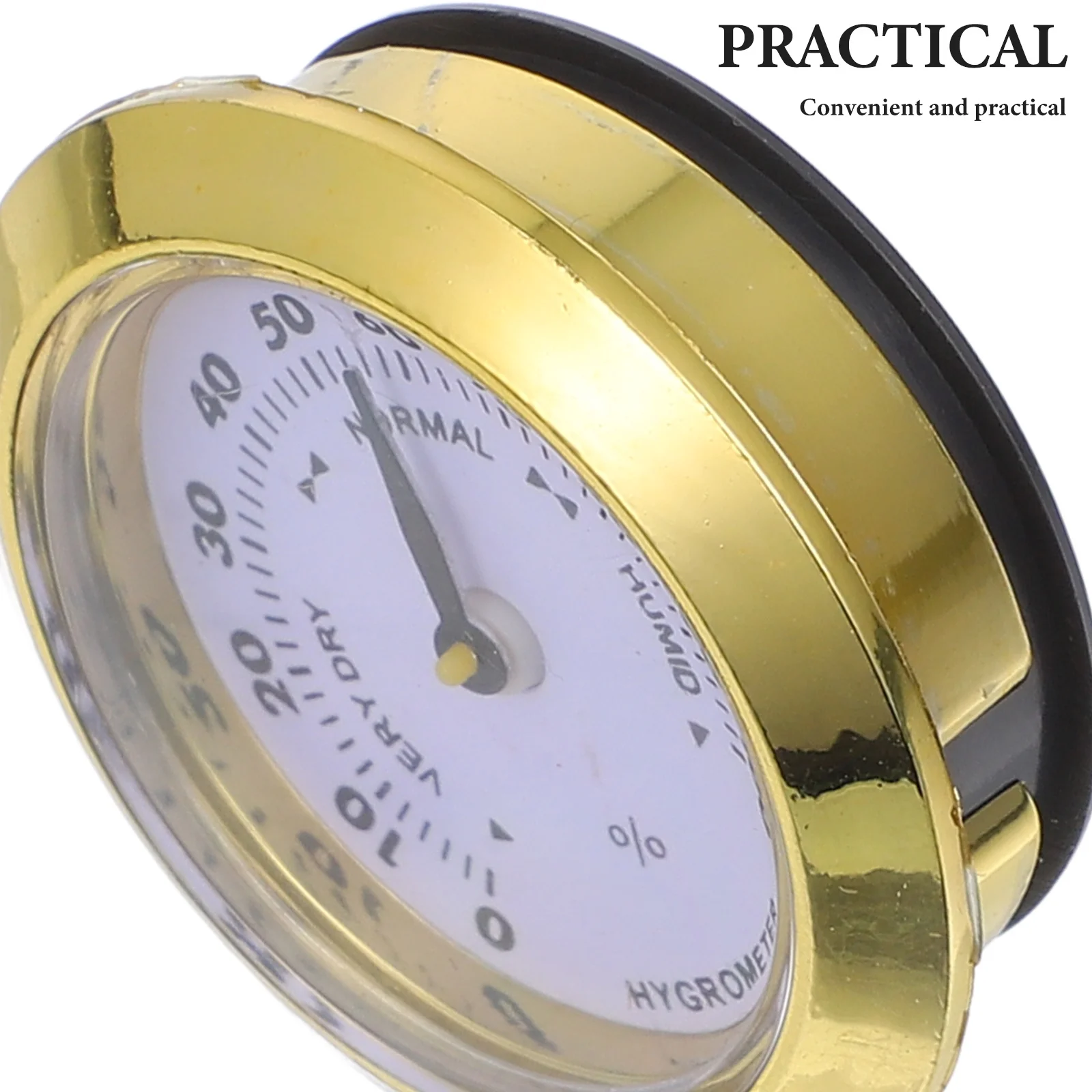 

Small Hygrometer Digital Indoor Humidity Gauge Round Portable Lightweight Easy Read Tea Box Home Garden Patio Garage