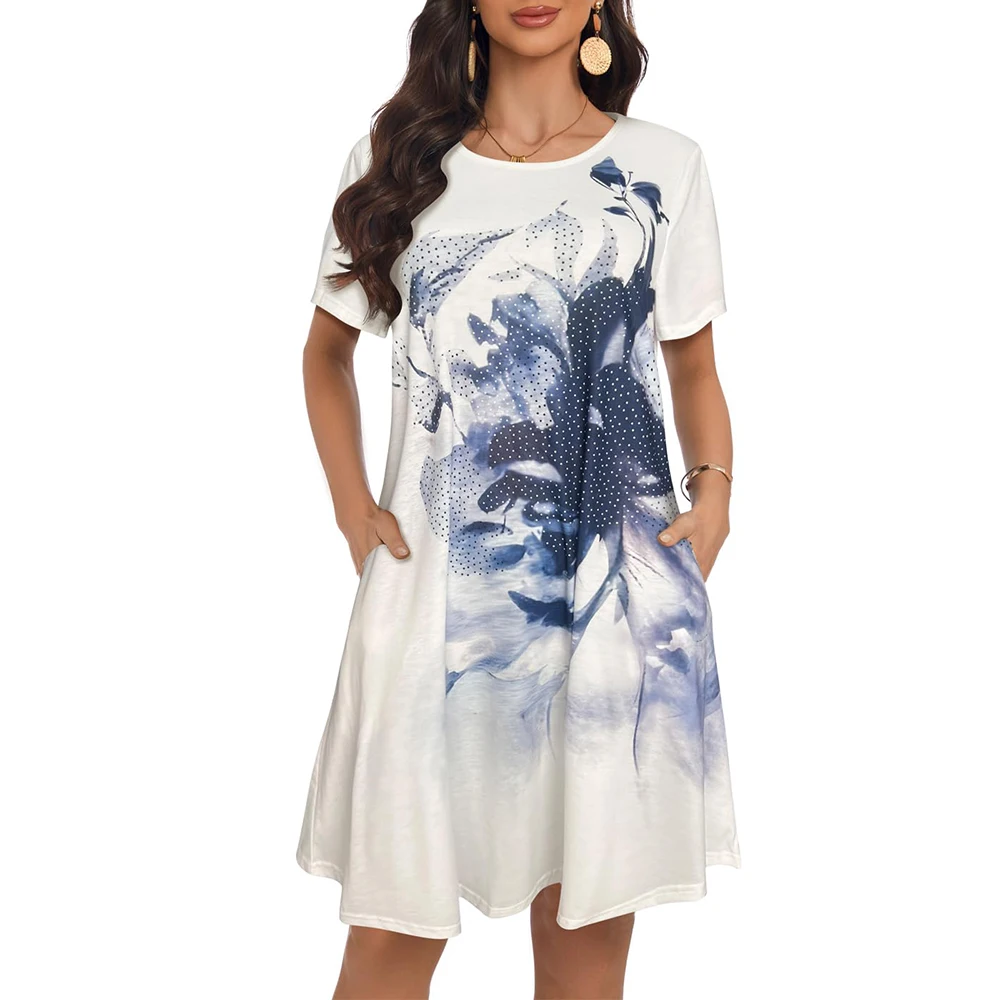 2024 Fashion Plus Size 3Xl 4Xl 5Xl Women's Dresses Vintage Floral Dresses Bohemian Beach Dresses City Out Home Summer Tank Top