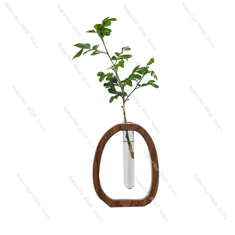 Non-standard Wooden Flower Vases, Desktop Flower Arrangements, Simple Glass Storage Items, Transparent Vases for Decoration