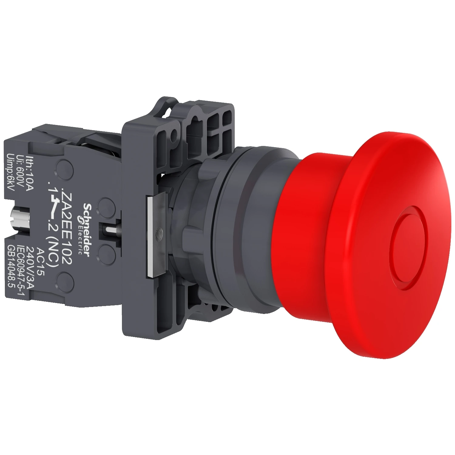 XA2ET42 Red Ø40 Emergency swtiching off push-button Ø22 non trigger - push-pull 1NC new model XA2AT42