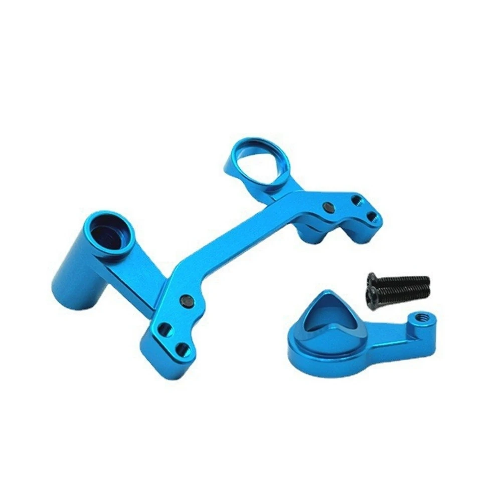 Conjunto de direção de componentes de direção de metal para 104072 104001 104002   Peças de atualização de carro RC 1/10, azul