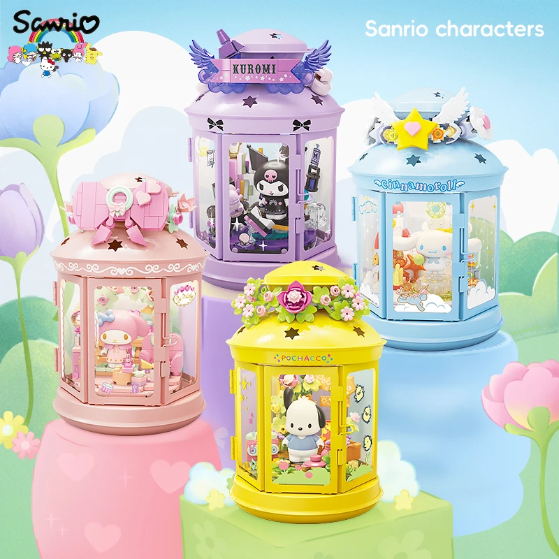 

Sanrio Wonderful Light Series Atmosphere Night Cinnamoroll Kuromi Pachacco Puzzle Assembled Children's Toy Kawaii Birthday Gift