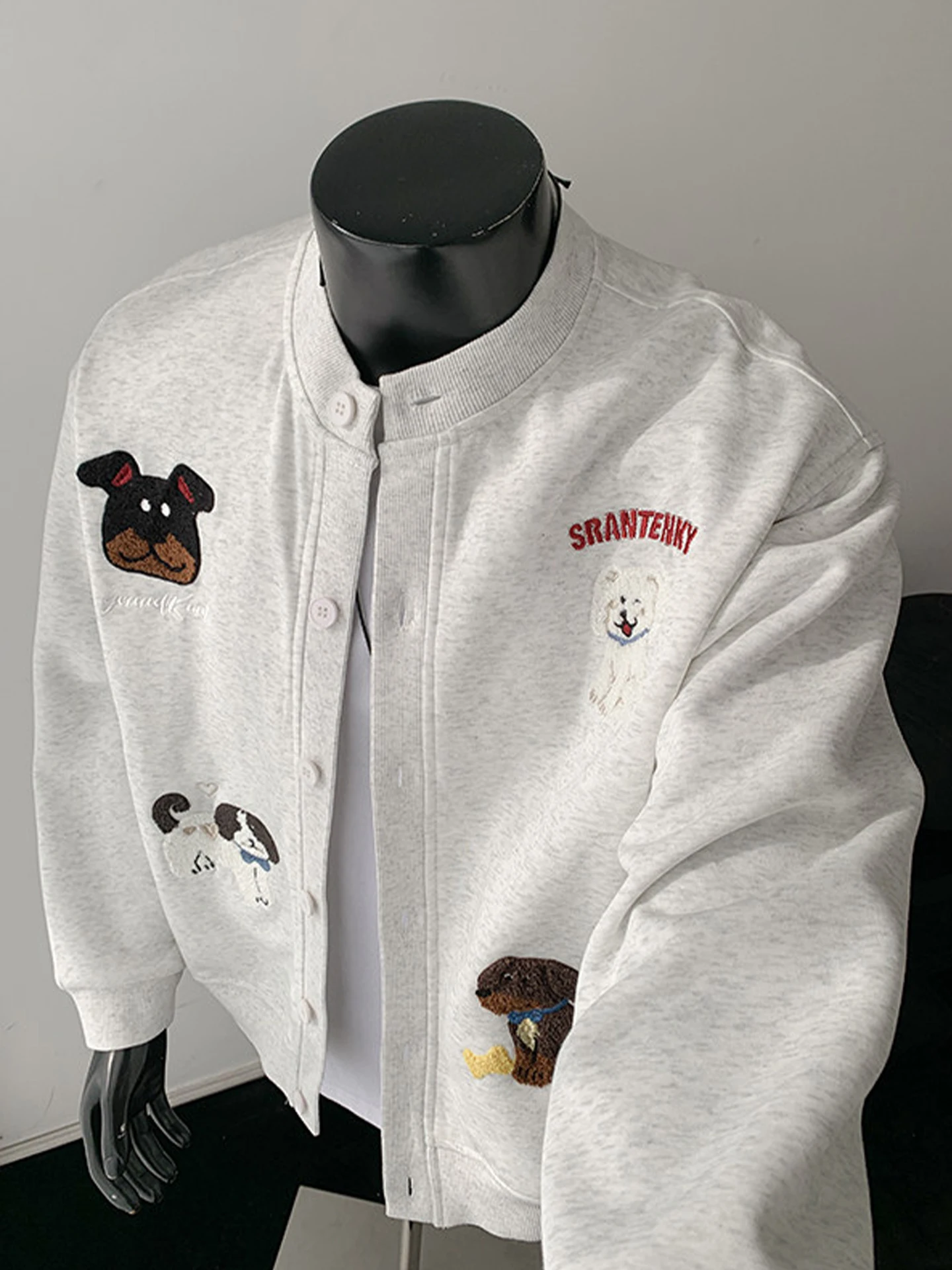 

Мужская повседневная свободная куртка в американском стиле с вышивкой, хлопок, весна, модный бренд, 320 г, для ношения как поддевка или верхняя одежда