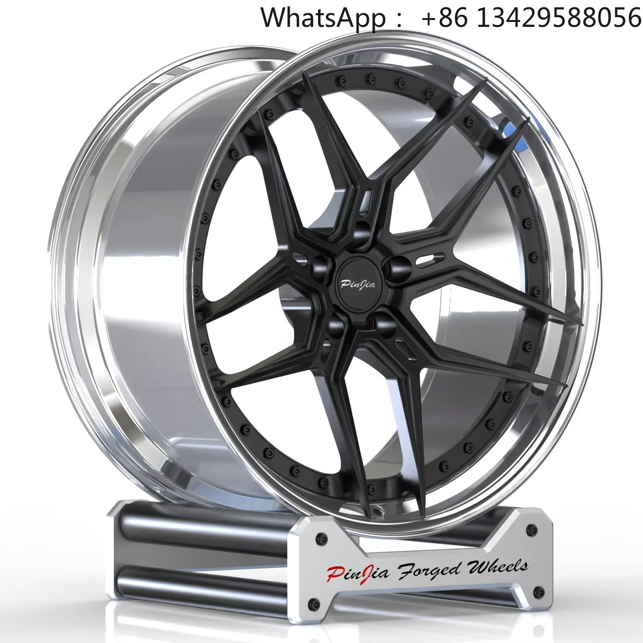 

Custom 5x120 2 Piece Forged Red Center Polished Barrel Concave Forged Car Alloy Wheels Rims for corvette C3 Corvette C8