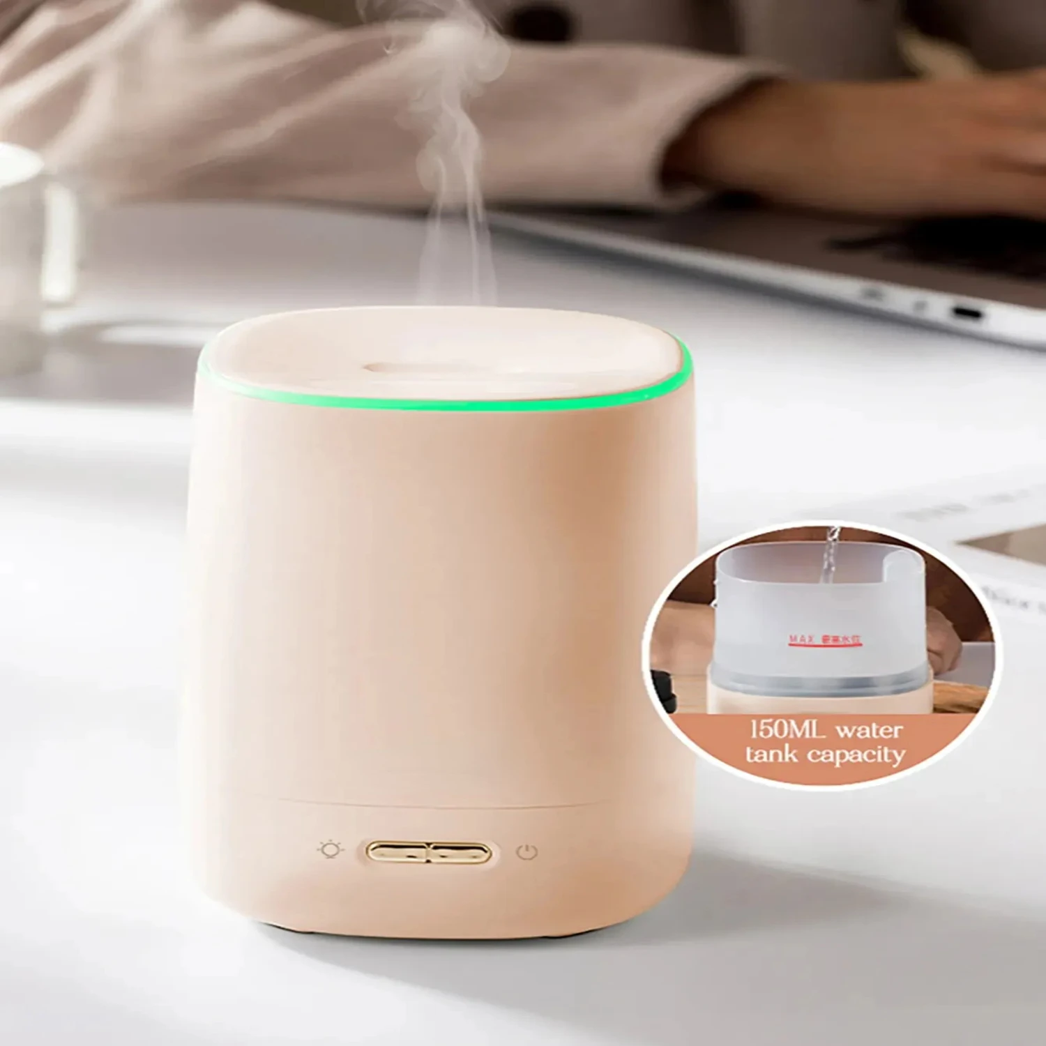 New Stylish and Elegant Aromatherapy Air Diffuser: USB LED Oil Humidifier - Ideal for Home and Office, 150ML Capacity for Extend