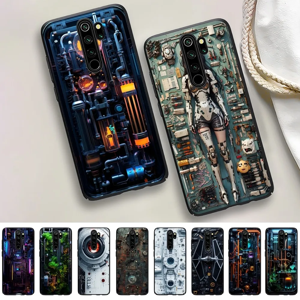 

Science Fiction 3D Mechanical Phone Case For Redmi 5 6 7 8 9 10 Plus Pro 6 7 8 9 A GO K20 K30 K40 Pro Plus F3 Fundas