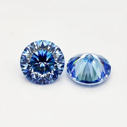 Klein Blue Plum Blossom Cut Moissanite Loose Stone VVS1 GRA Certified Moissanita Pass Diamond Tester for DIY Jewelry Making