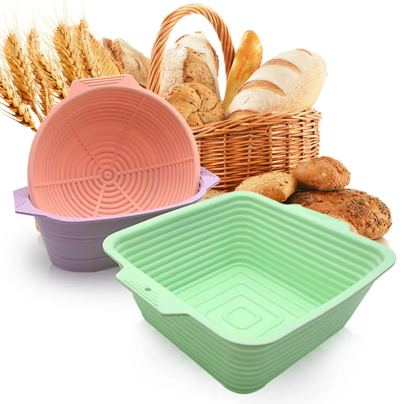 

1Pc Collapsible Silicone Bread Fermentation Basket Non-stick Bread Proofing Baskets for Sourdough Baking for Various for Bread