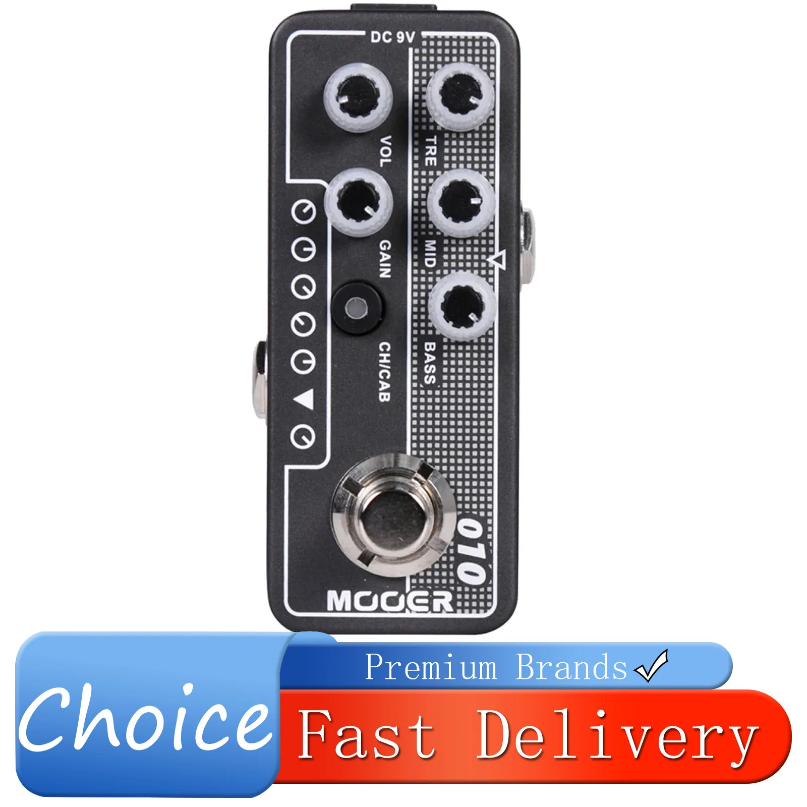 Pedal de Efectos para Guitarra MOOER M010 Two Stones, Simulación de Gabinete de Altavoz, Efecto de Alta Ganancia, Pedal Tap Tempo, Accesorios para Guitarra Eléctrica