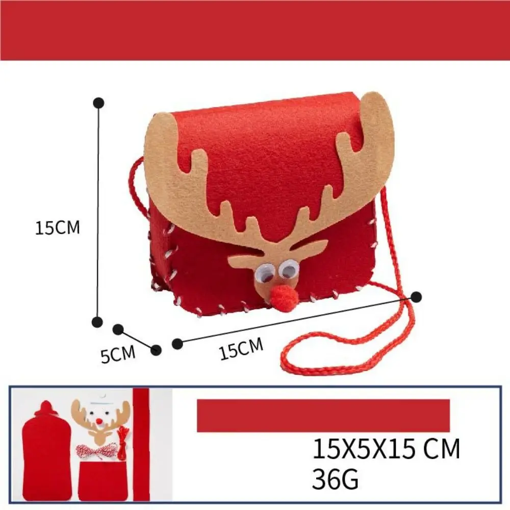 Girls Decoration New Year Gift Crossbody Bag Backpack Elk Bag DIY Materials Kits Handbag Candy Bag Christmas Bag