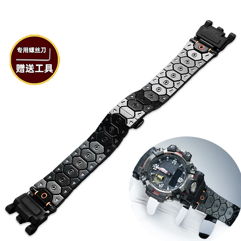 

Ремешок для часов Casio GWG-2000 GWG-2040 из нержавеющей стали с узором «Солнце», металлический браслет для мужчин, аксессуар для самостоятельной сборки