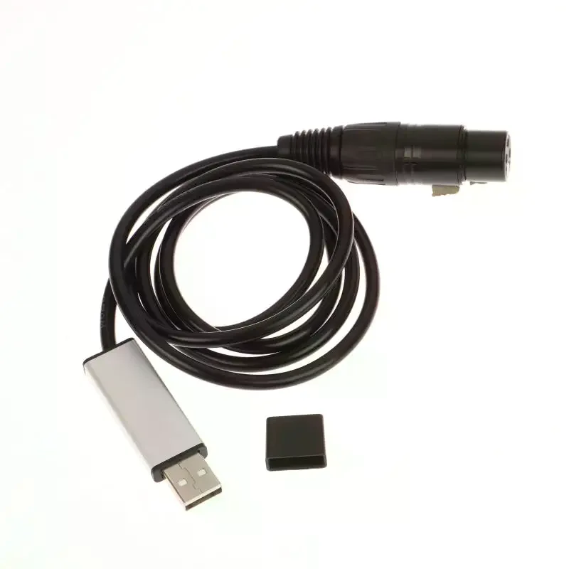 USB To DMX Interface Adapter Cable For Stage Disco Moving Head Light Cable Computer PC Controller Signal Conversion