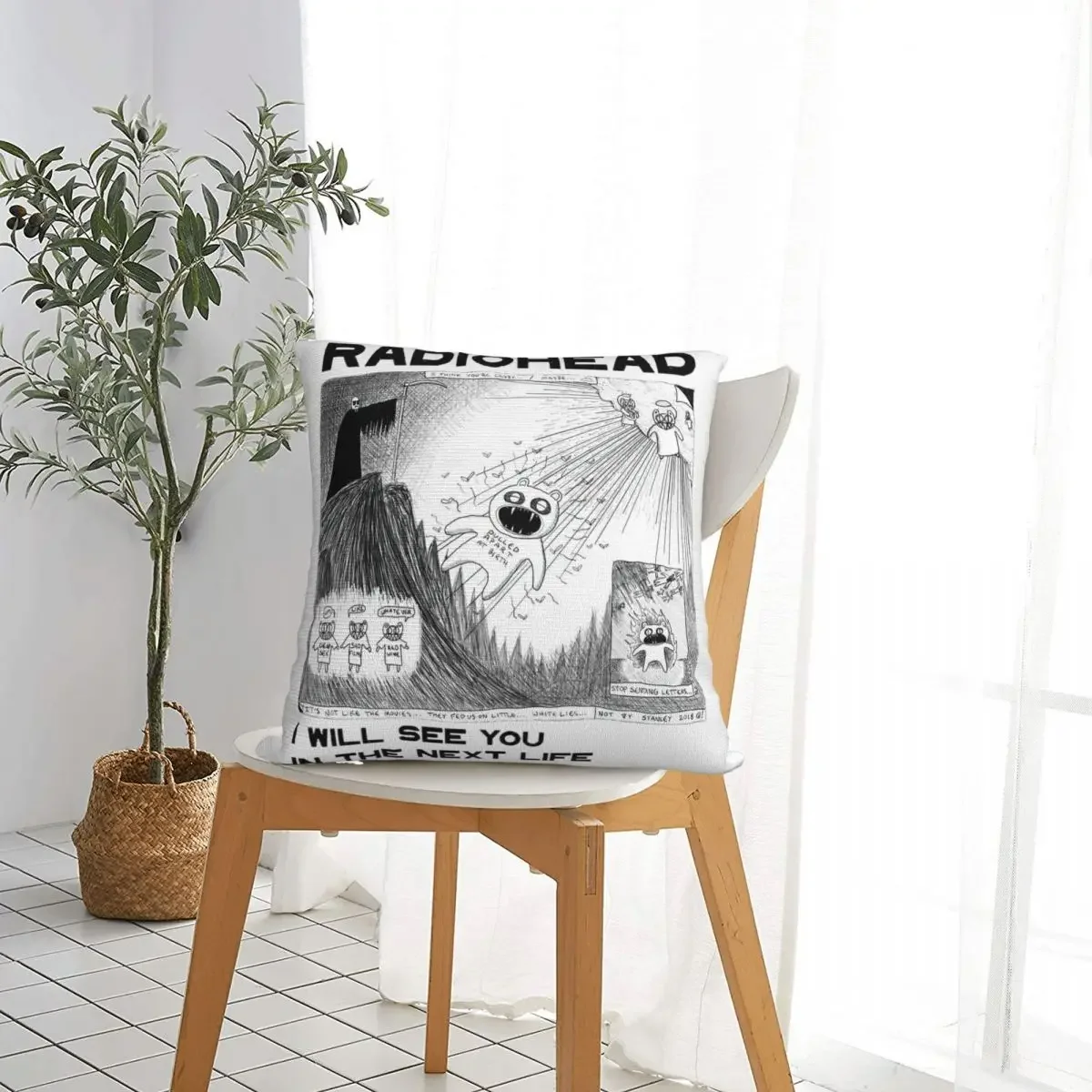 Radiohead Music Pillowcase Polyester Cushion Cover Decorations Rock Pillow Case Cover Home Wholesale 40*40cm