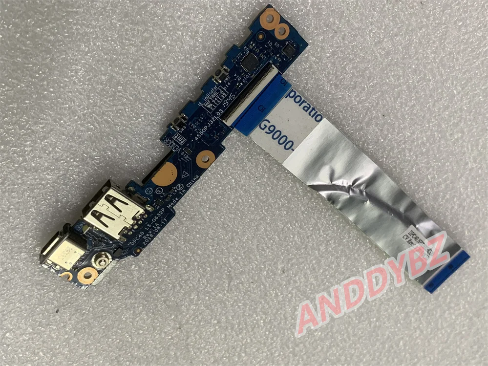 Genuine DPC40 LS-G632P for HP Chromebook X360 14-DA Series Laptop USB I/O Board With Cables L36895-001 I/O Board Works