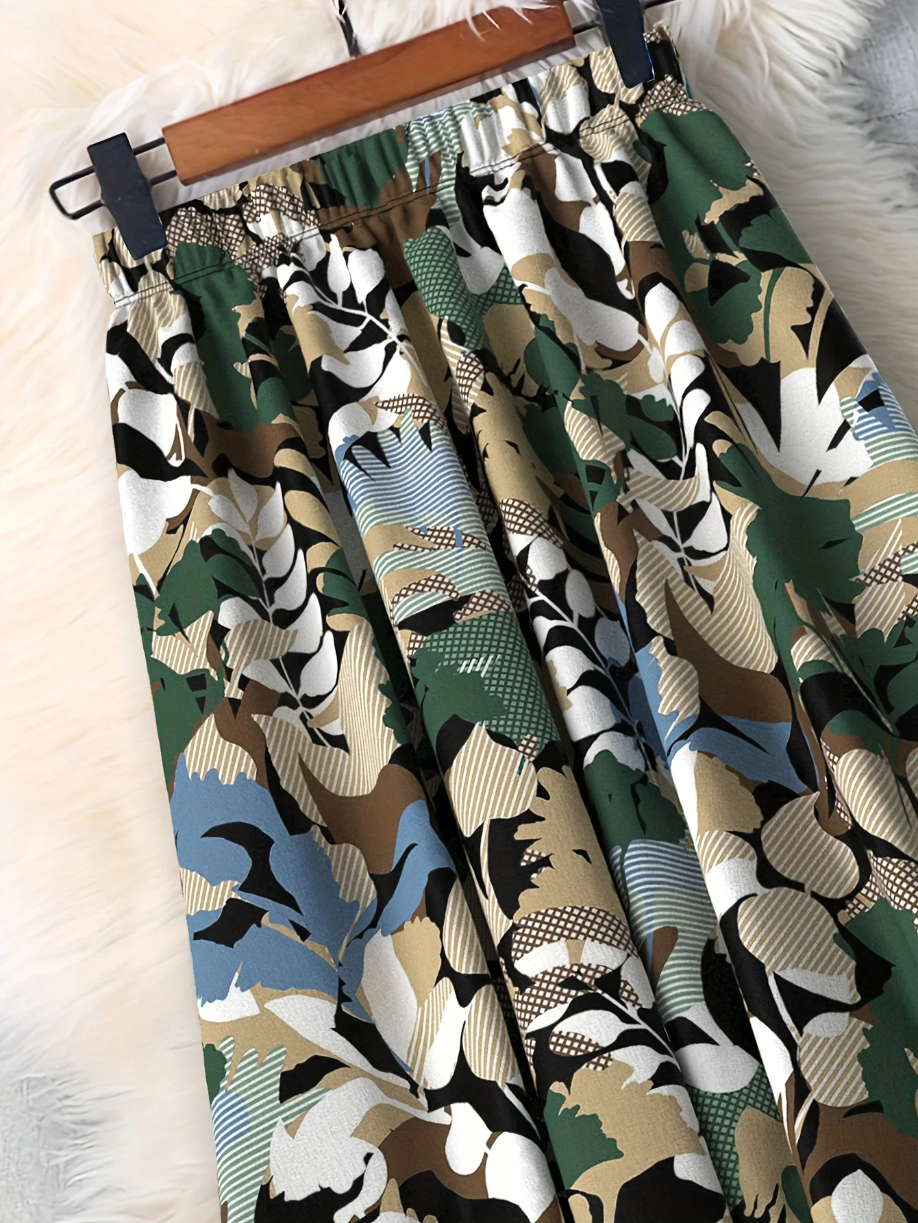 Luxy Trio Gonna a trapezio leggera con stampa floreale da donna - Lunghezza media, stile vacanza per tutte le stagioni Taglie forti