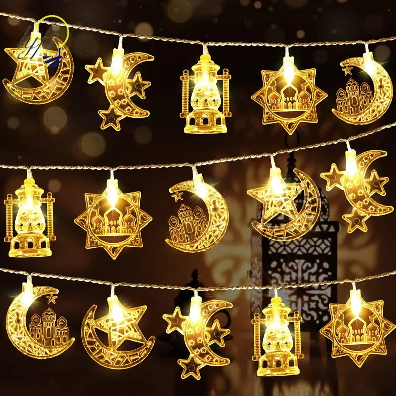 

EID Mubarak LED String Lights Ramadan Decoration Lamp For Home Islamic Muslim Party Ramadan Kareem Eid Al Adha Gifts ﻿ ﻿ ﻿