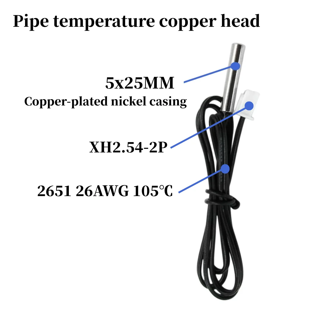 1PCS NTC thermistor temperature sensor B3950 10K 1% air probe air conditioning probe 5K 15K 20K 50K 100K L20/25/30/35/40CM