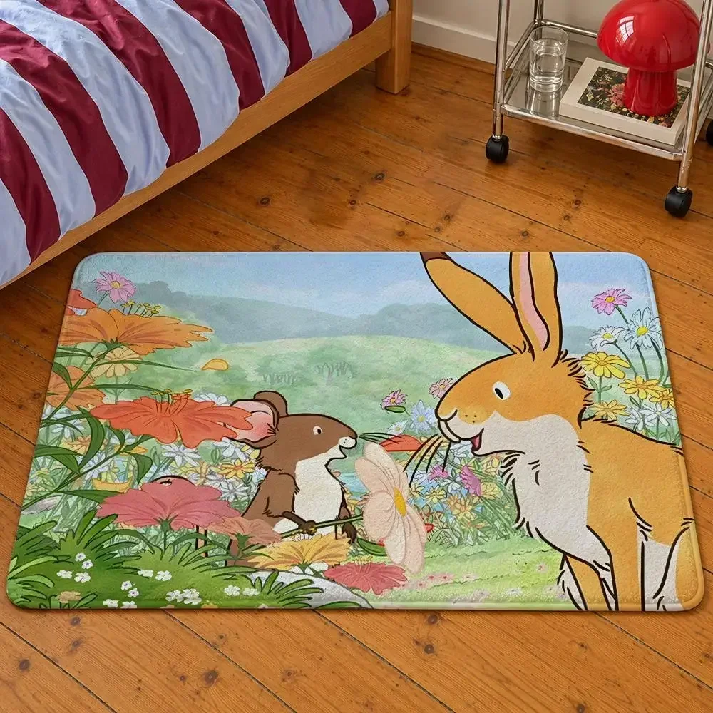 Guess Floor Mat Soft Book Flannel Entrance Doormat Hare Nutbrown How Non-Slip Much I You Love Washable Rug Bedroom Home Decor