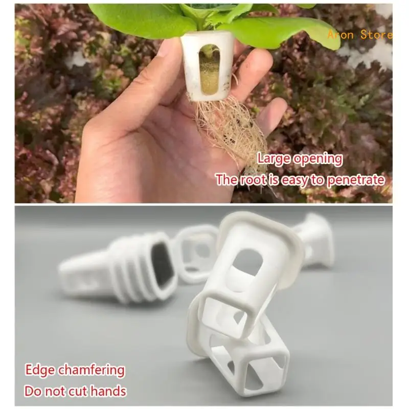 100pcs Sqaure Net Cups Pots Plant Containers Hydroponics Colonization Seed Growing Basket Garden Soilless Planting Pot H3CF image 3