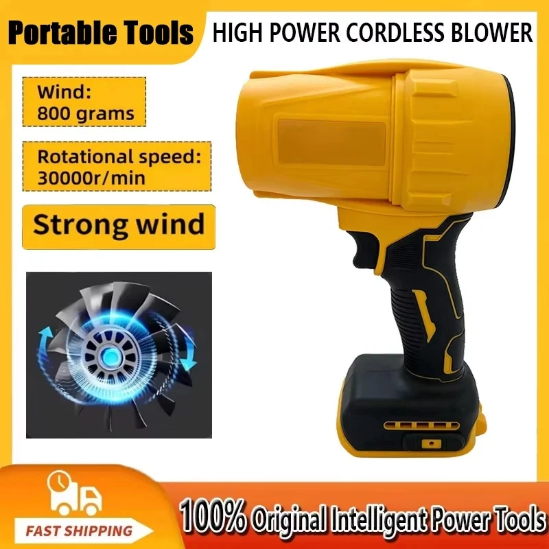 

Бесщеточный воздуходувка Dewalt 30000 об/мин, беспроводной турбовентилятор, ручной жестокий вентилятор, сушилка, 20 В, перезаряжаемый инструмент для выдувания пыли