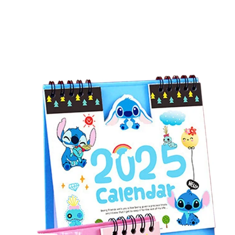 2025 Stitch Desk Calendar Anime Stand Calendar Daily Weekly Scheduler Planner Agenda Organizer School Stationery Office Supplies