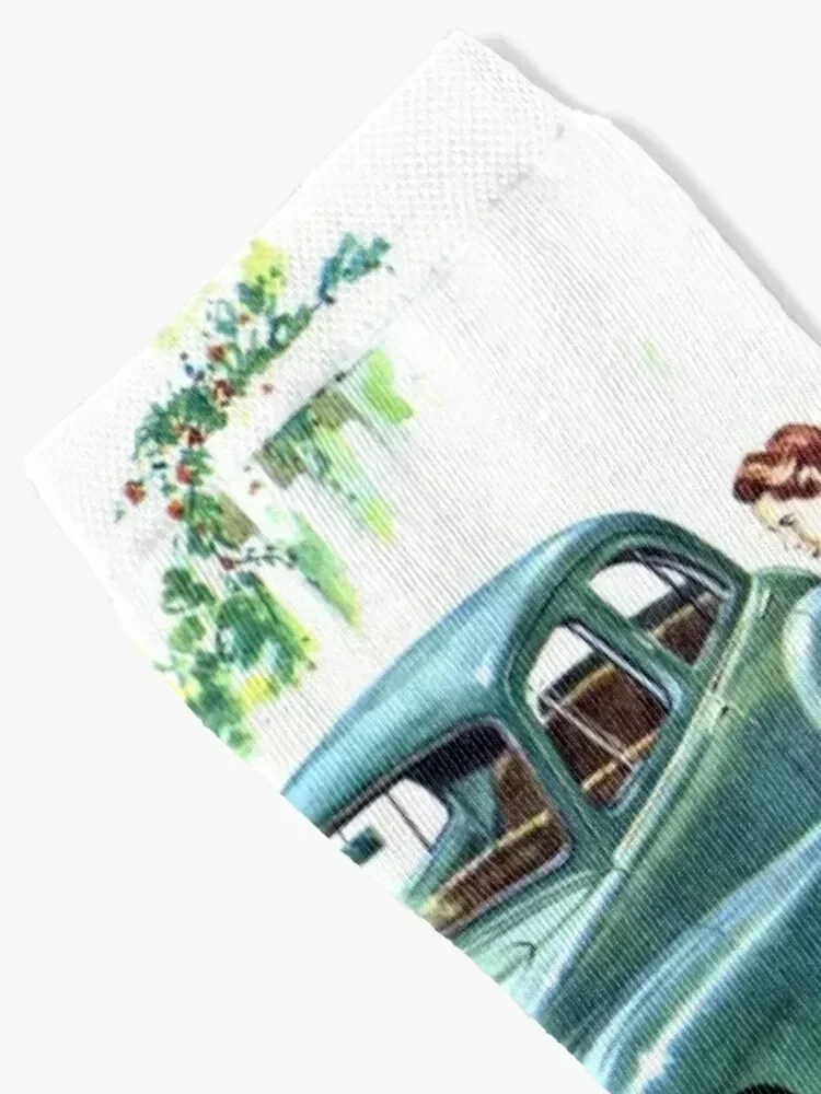 AUSTIN A40 SOMERSET ADVERT 양말 컬러풀한 선물 발가락 스포츠 귀여운 소년 양말 여성용 시스루 할로윈 재미있는 선물 양말 남성용 여성용