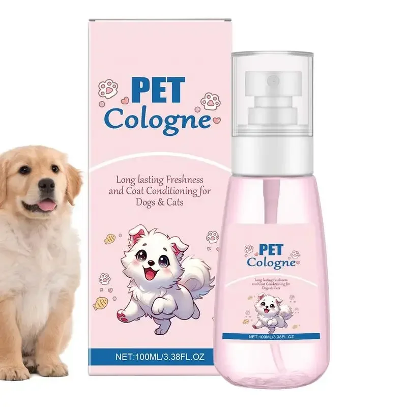 Spray desodorante natural para perros de 100 ml: perfume perfumado suave para perros y gatos, eliminación de olores duradera, ambientador para abrigos