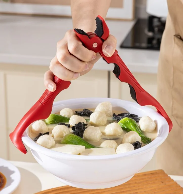 3 in 1 Kitchen Anti-scalding Bowl and Dish Clip, Bottle Opener Anti-slip Clip for Steaming Pot, Non-slip Steaming Dish Clip