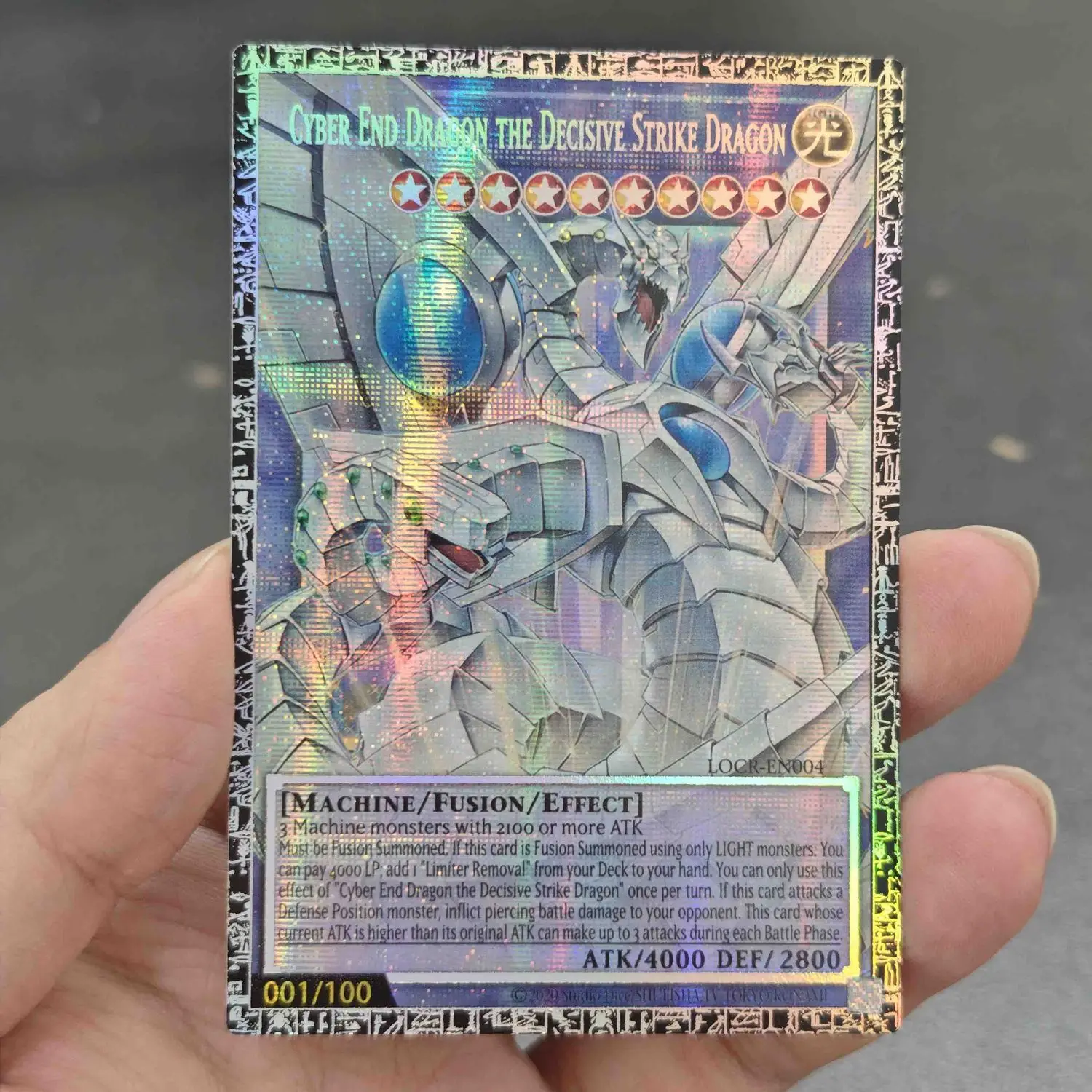 Yu-Gi-Oh! English Cyber ​​End Dragon The Decisive Strike Dragon GMR-OF Diy Limited Edition Card LOCH PSER/N Game Collection Card