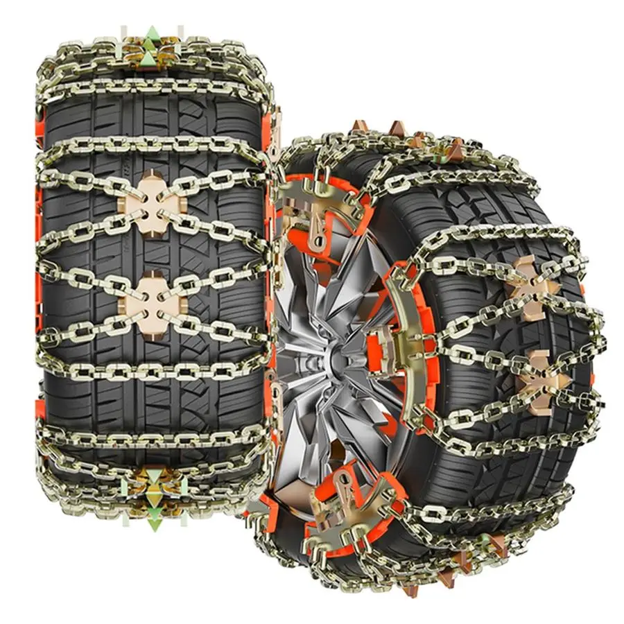 

Chains, Snow Chains for Car SUV Pickup, for Tire Width225285mm, Adjustable Universal Emergency Thickening Chains, 6PCS