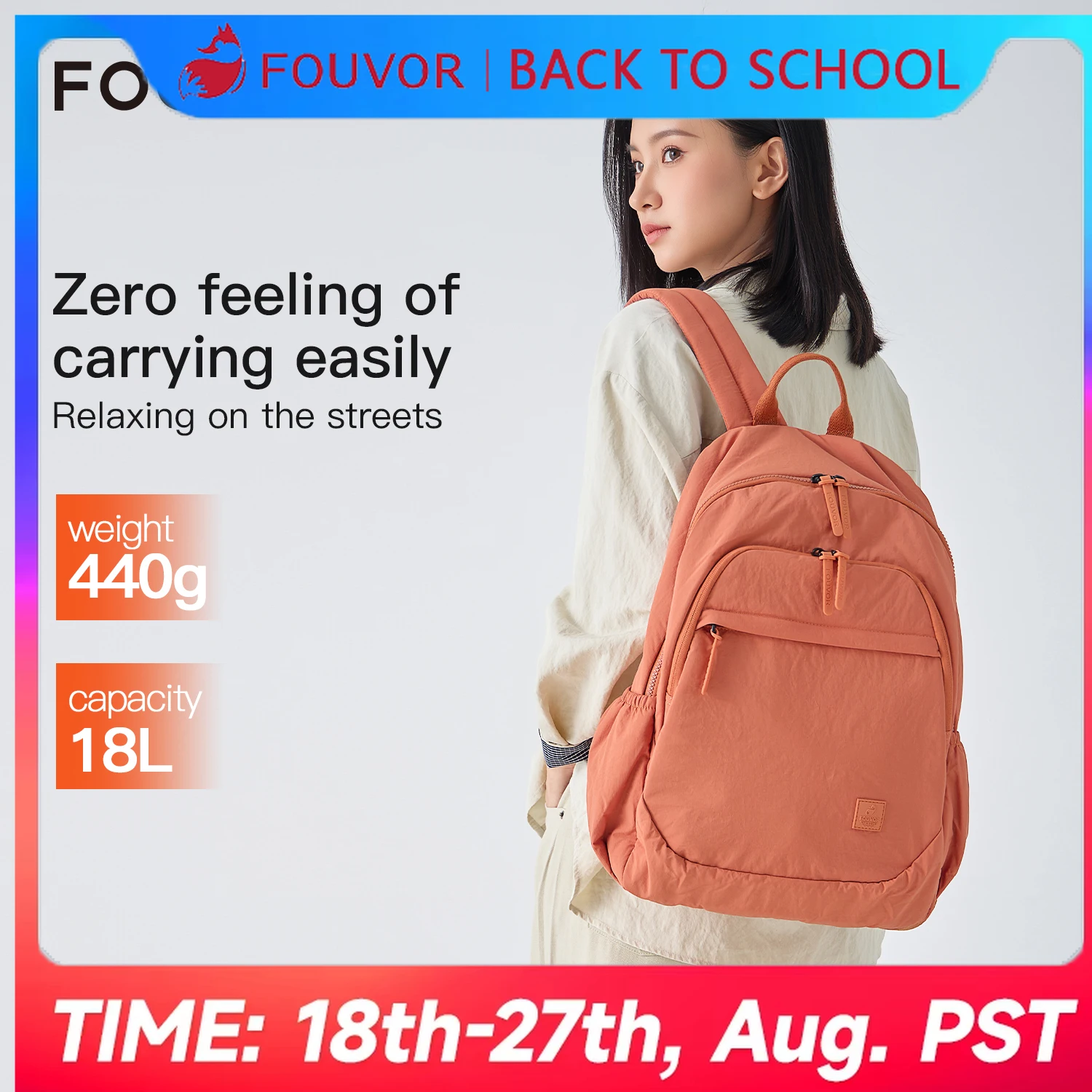 

Fouvor Large Women's Backpack 2025 Trend Black Casual Fashion Sports Backpack Nylon Waterproof School Bags Female Bags 3071-15
