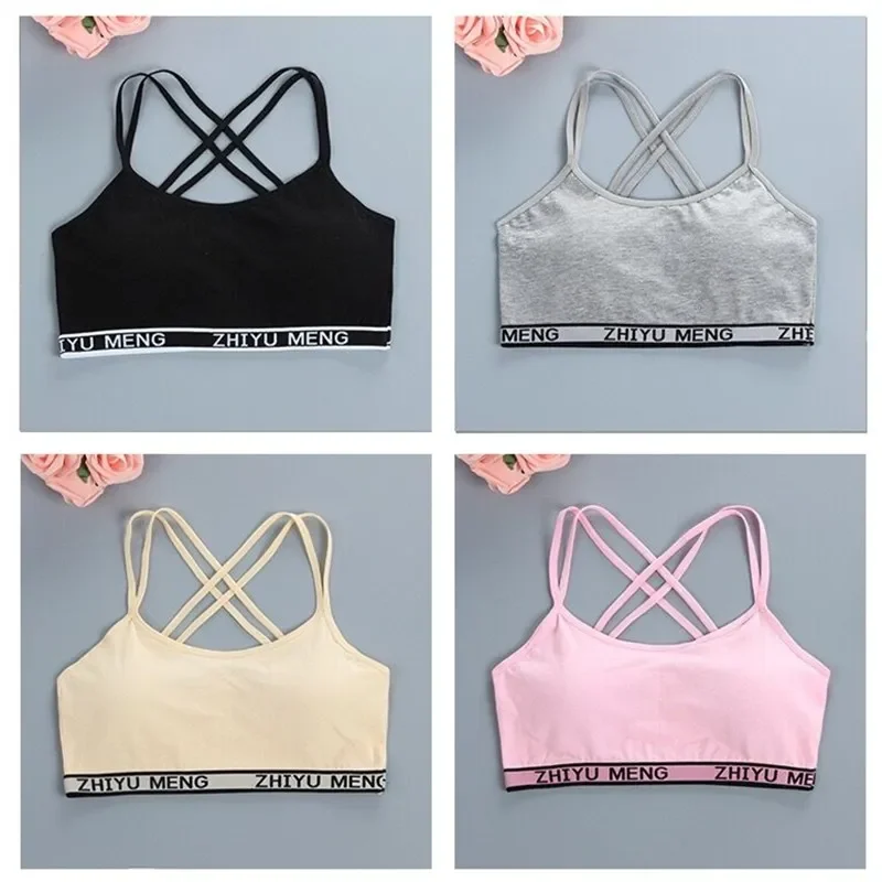 

5pc/Lot Girls Bra for Teenager Kids Cotton Training Bra Breathable Teen Girls Lingerie Soft Kids Vest Teenage Tube Top