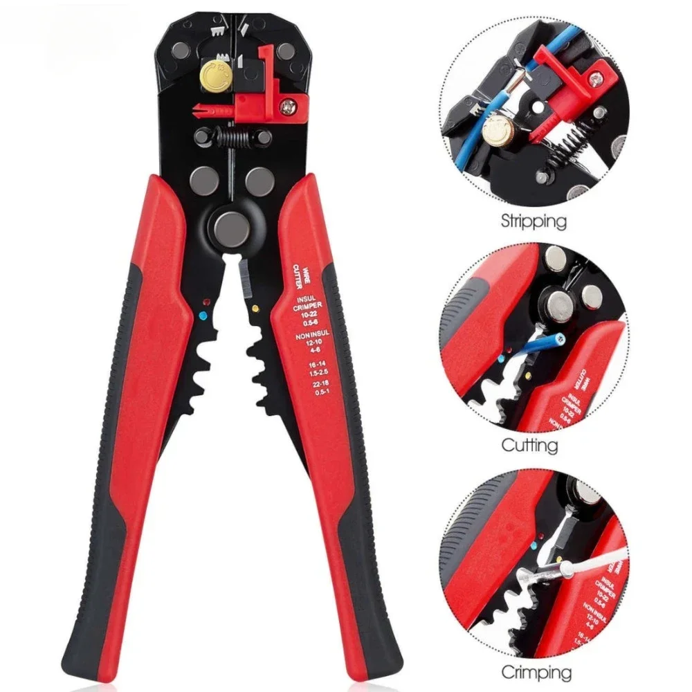 Wire Stripper Self-adjusting Cable Cutter Crimper Automatic Wire Stripping Tool Cutting Pliers Tool for Industry